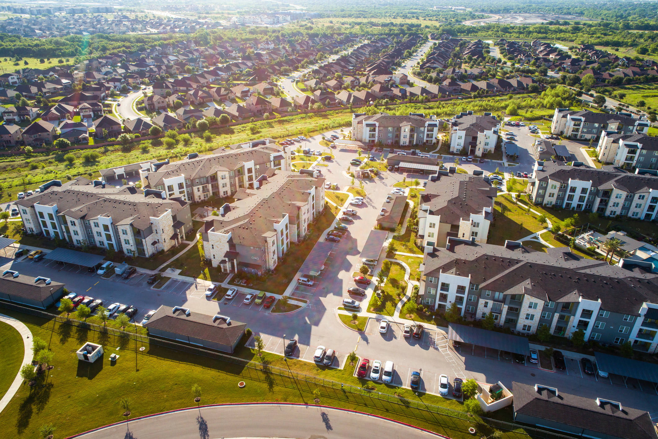 Apartments and Suburbs in Texas