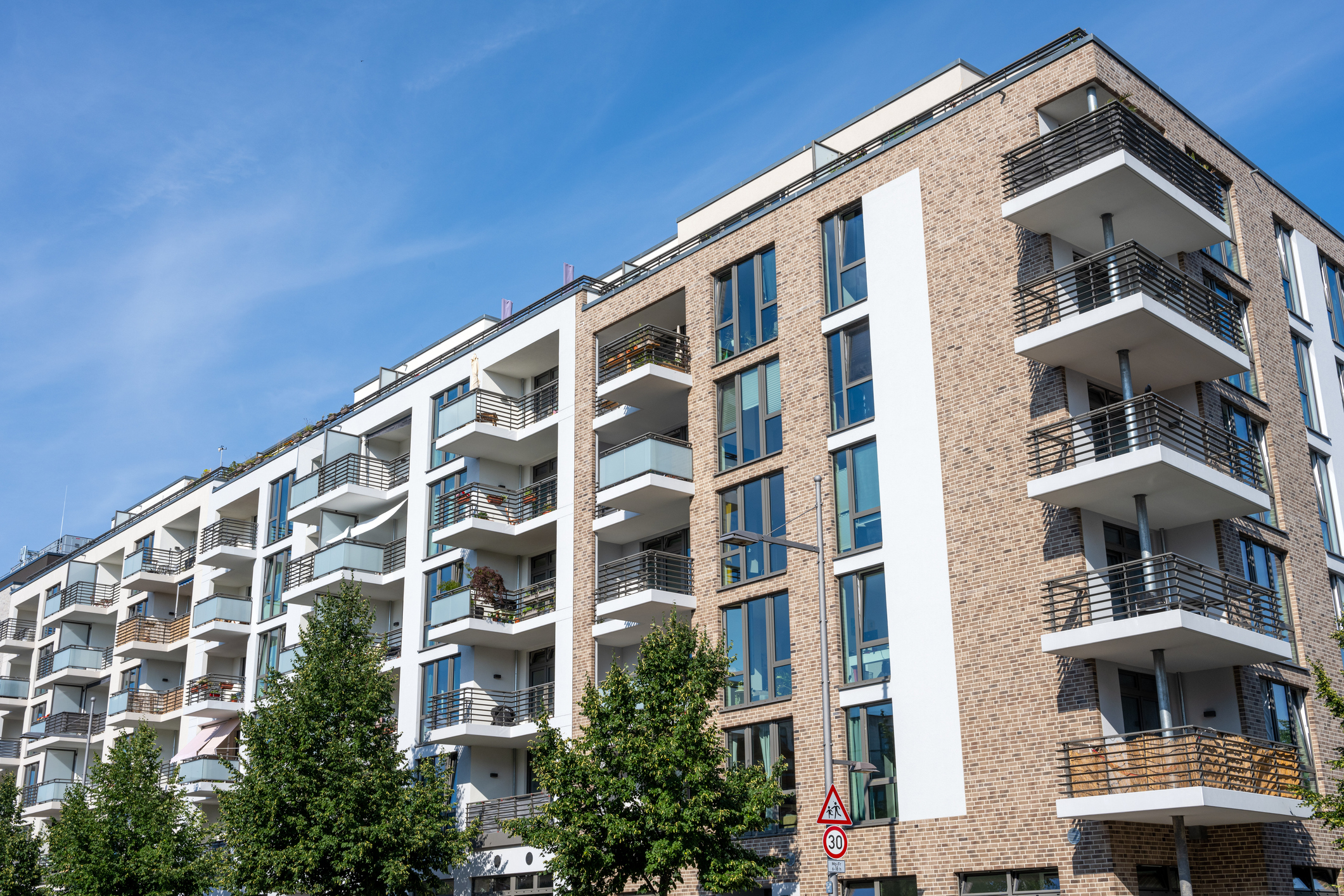 Modern apartment building
